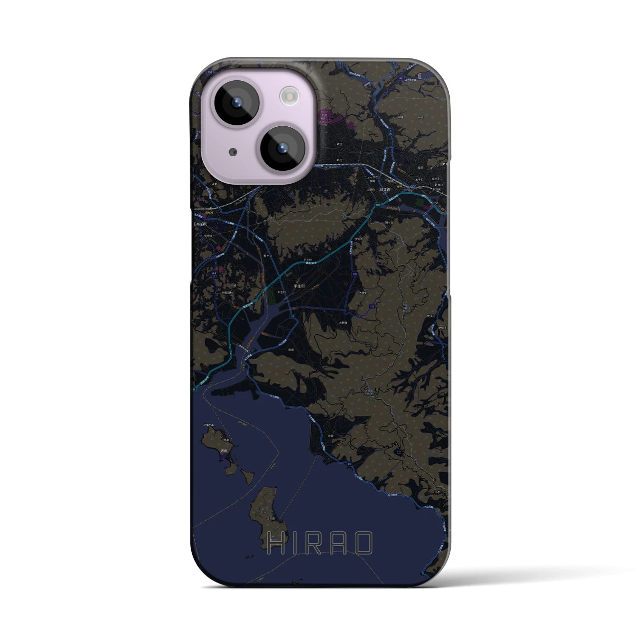 【平生(山口県)】地図柄iPhoneケース(バックカバータイプ)