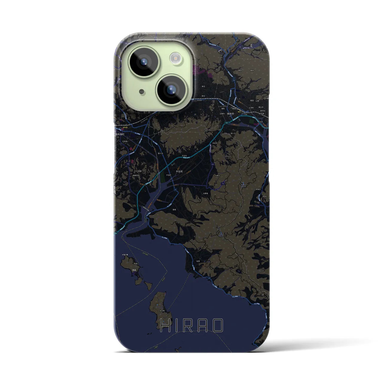 【平生(山口県)】地図柄iPhoneケース(バックカバータイプ)