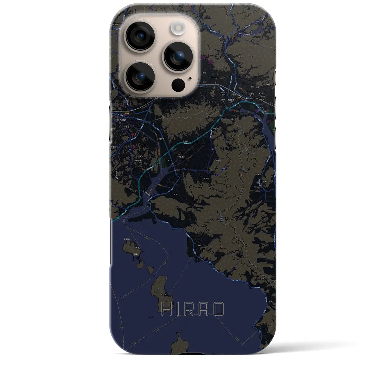 【平生(山口県)】地図柄iPhoneケース(バックカバータイプ)