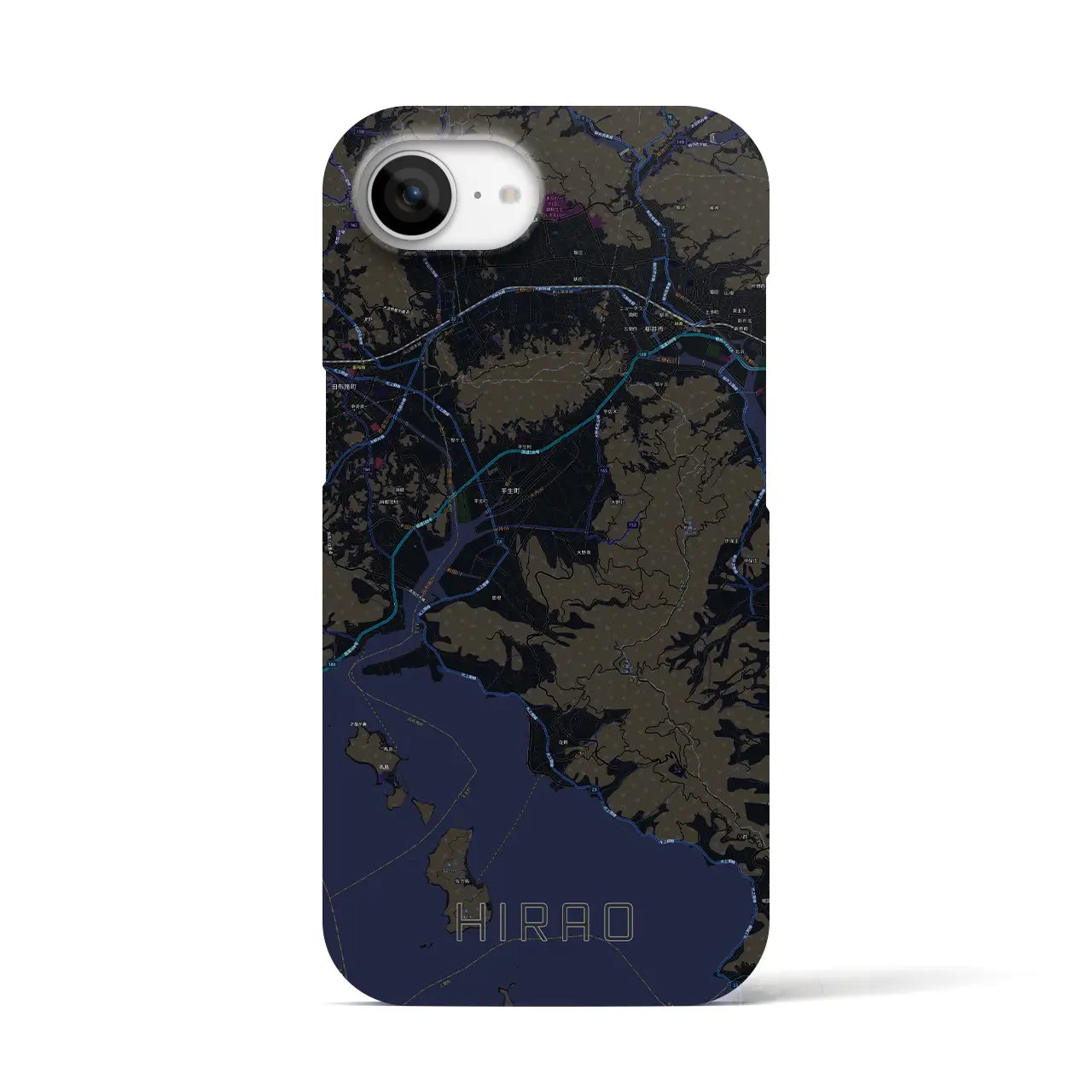 【平生(山口県)】地図柄iPhoneケース(バックカバータイプ)