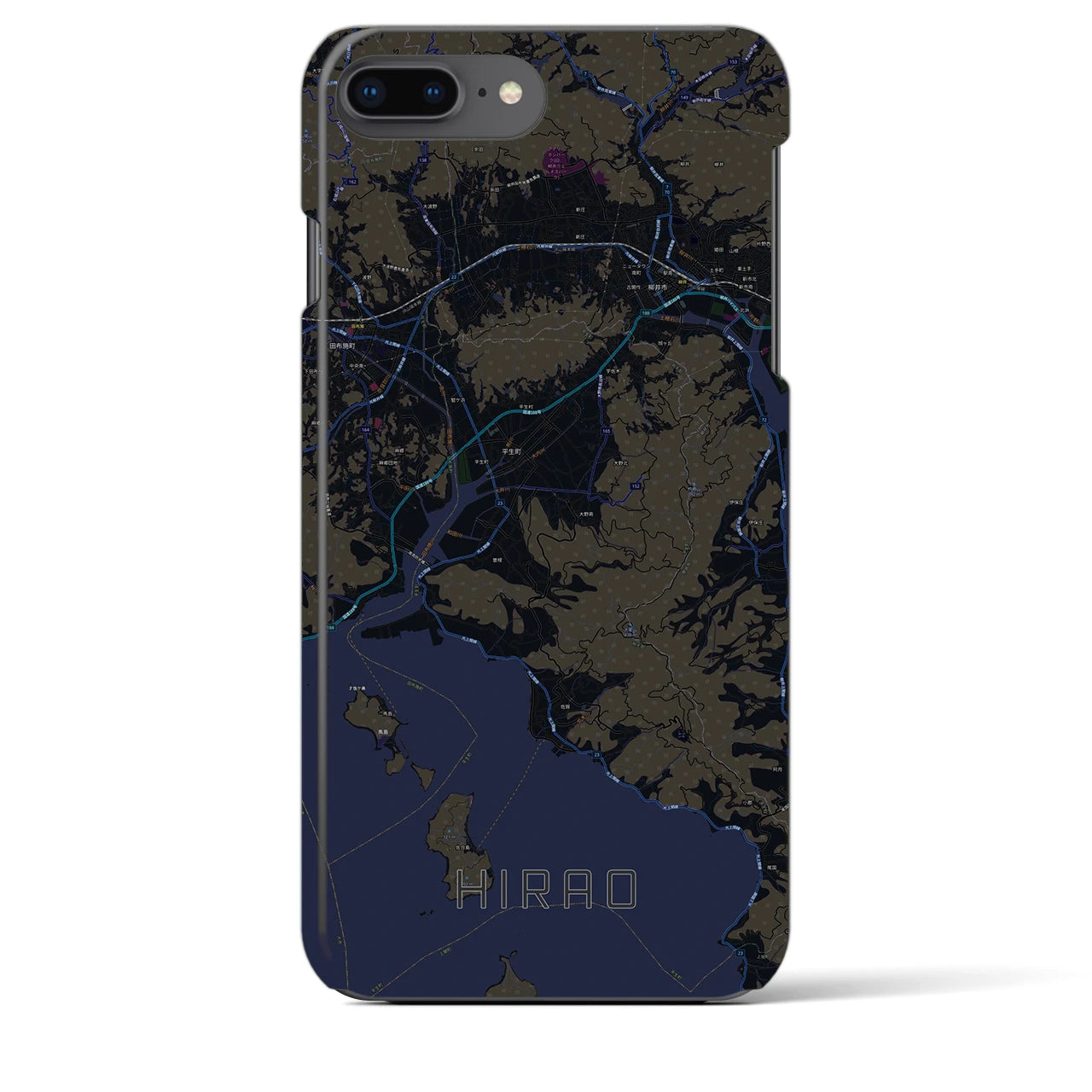 【平生(山口県)】地図柄iPhoneケース(バックカバータイプ)