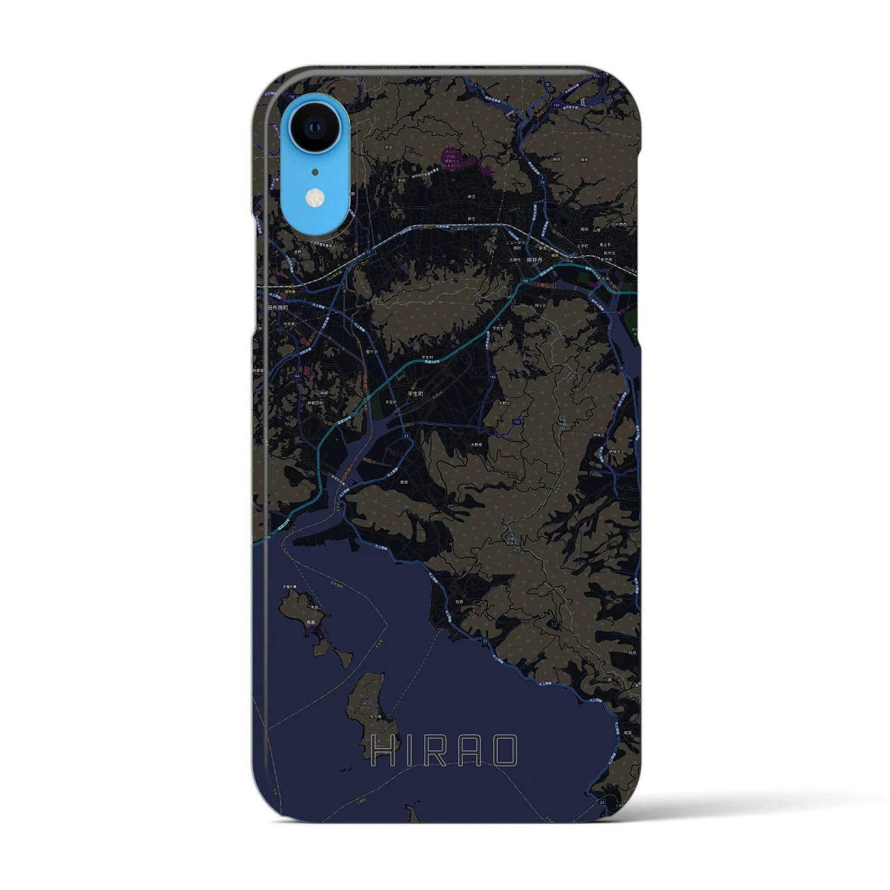 【平生(山口県)】地図柄iPhoneケース(バックカバータイプ)