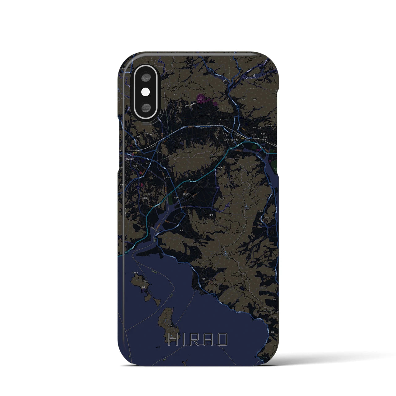 【平生(山口県)】地図柄iPhoneケース(バックカバータイプ)