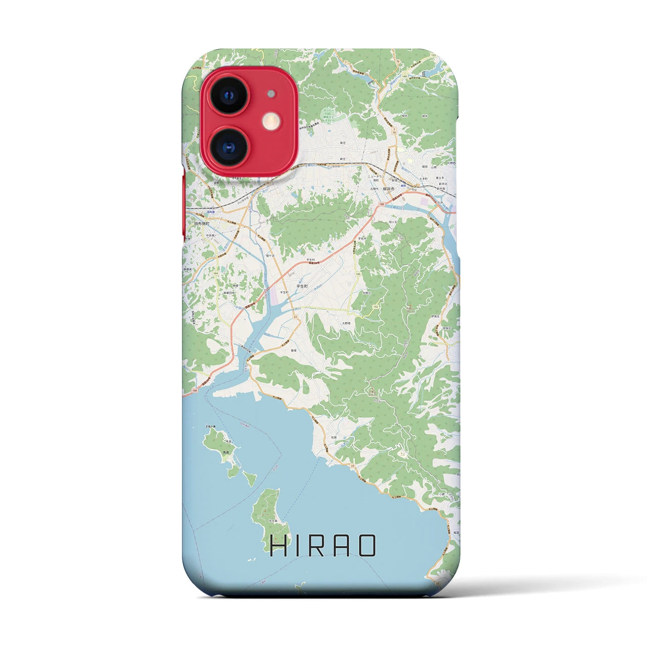 【平生(山口県)】地図柄iPhoneケース(バックカバータイプ)