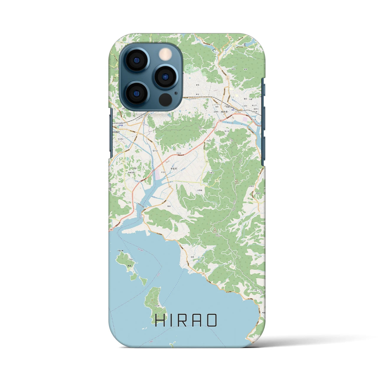 【平生(山口県)】地図柄iPhoneケース(バックカバータイプ)