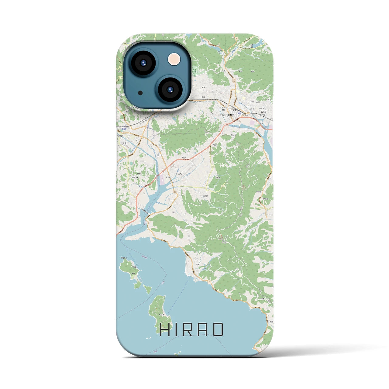 【平生(山口県)】地図柄iPhoneケース(バックカバータイプ)