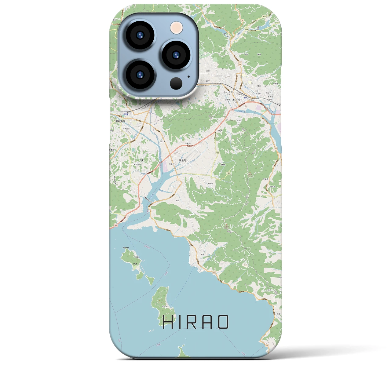 【平生(山口県)】地図柄iPhoneケース(バックカバータイプ)