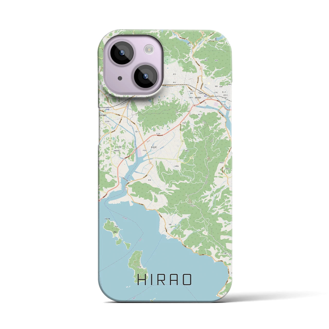 【平生(山口県)】地図柄iPhoneケース(バックカバータイプ)