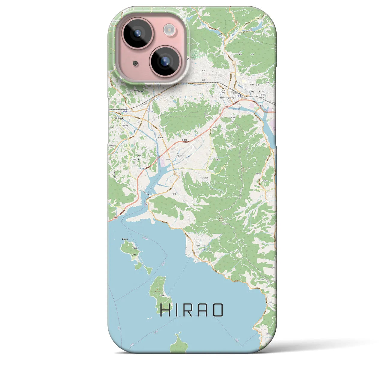 【平生(山口県)】地図柄iPhoneケース(バックカバータイプ)