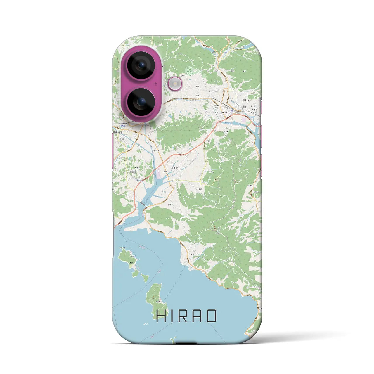 【平生(山口県)】地図柄iPhoneケース(バックカバータイプ)