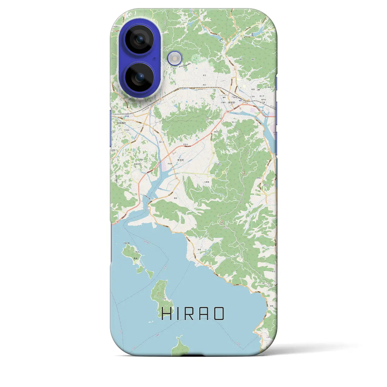 【平生(山口県)】地図柄iPhoneケース(バックカバータイプ)ナチュラル・iPhone 16 Pro Max 用