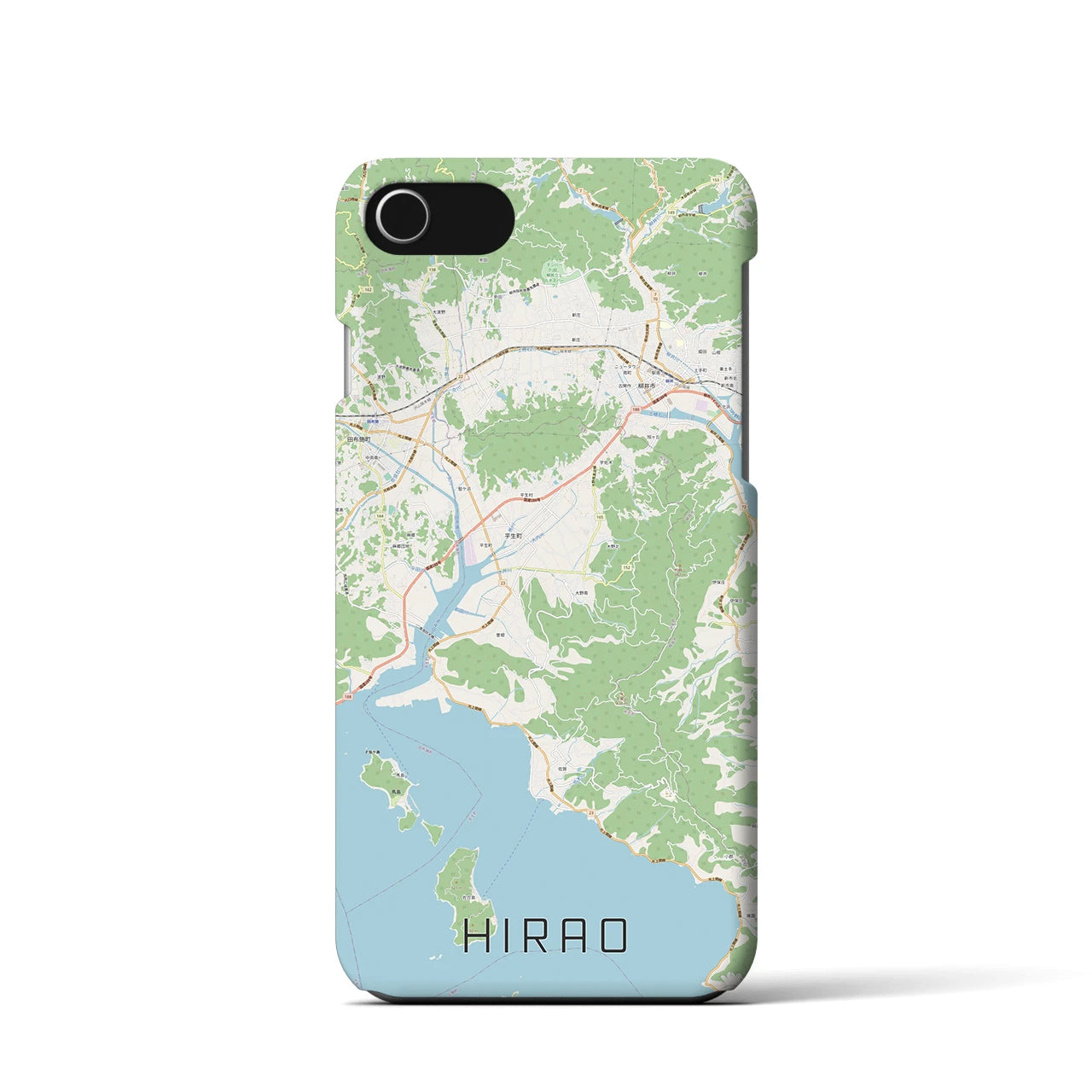 【平生(山口県)】地図柄iPhoneケース(バックカバータイプ)