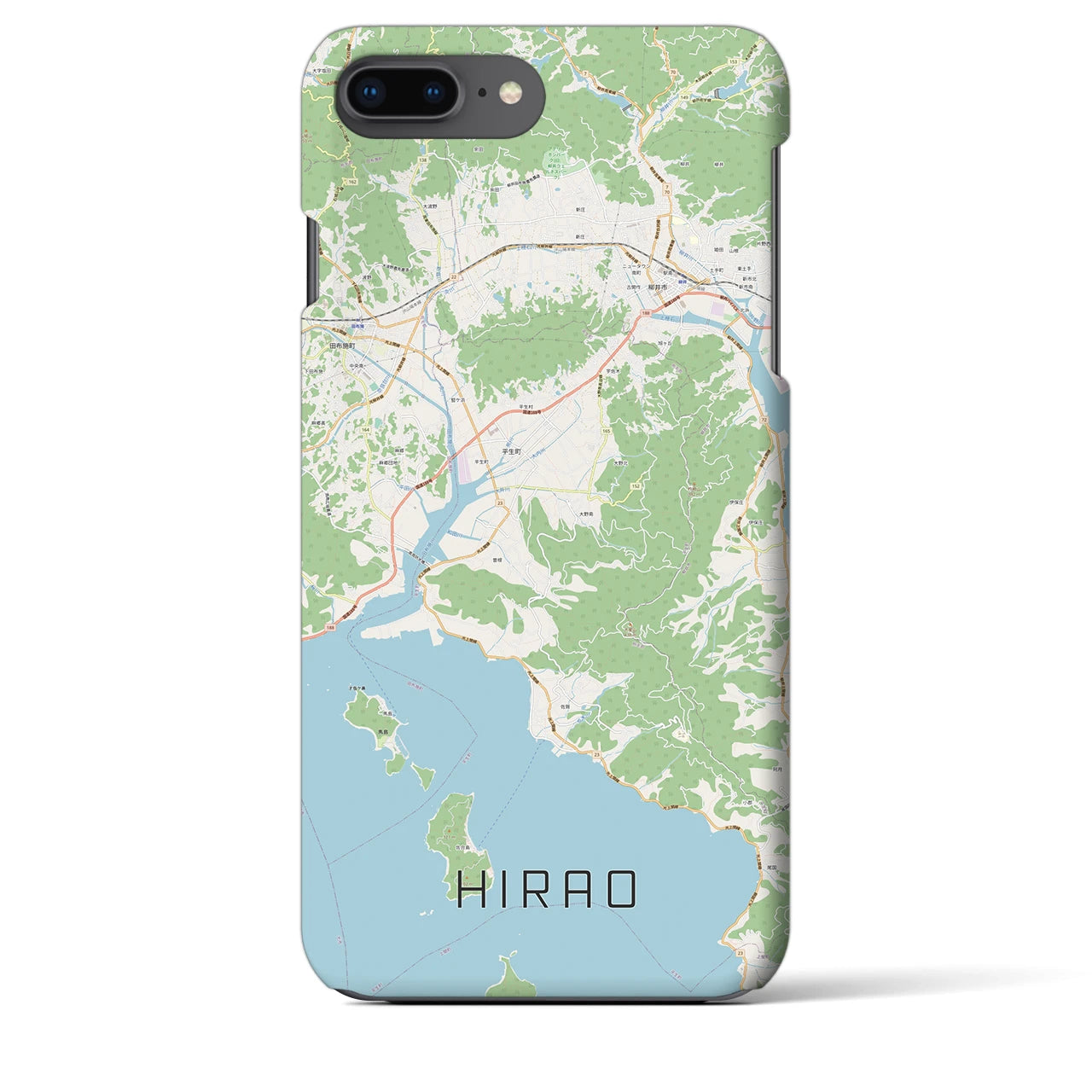 【平生(山口県)】地図柄iPhoneケース(バックカバータイプ)
