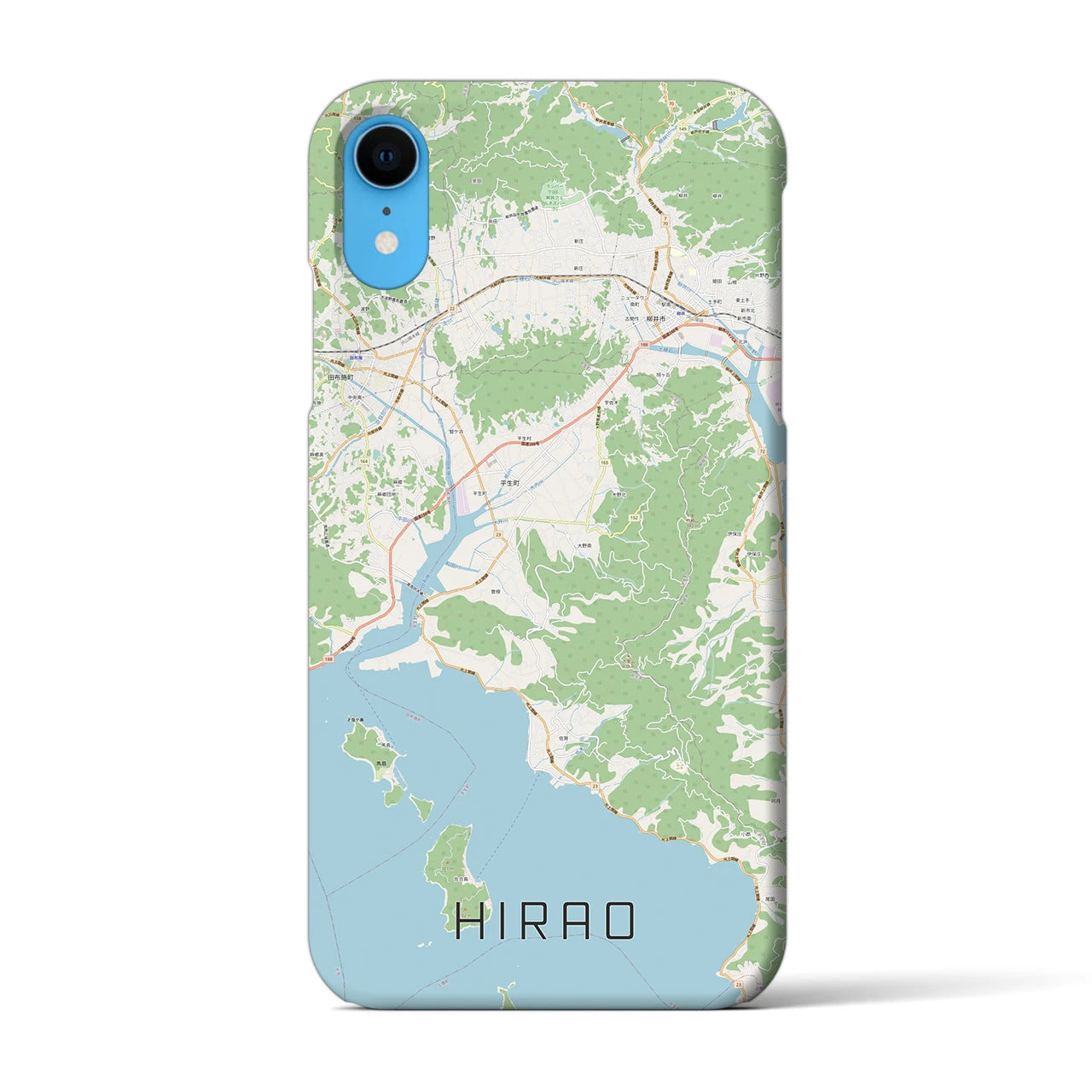【平生(山口県)】地図柄iPhoneケース(バックカバータイプ)