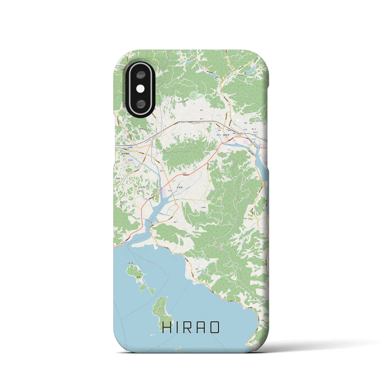 【平生(山口県)】地図柄iPhoneケース(バックカバータイプ)