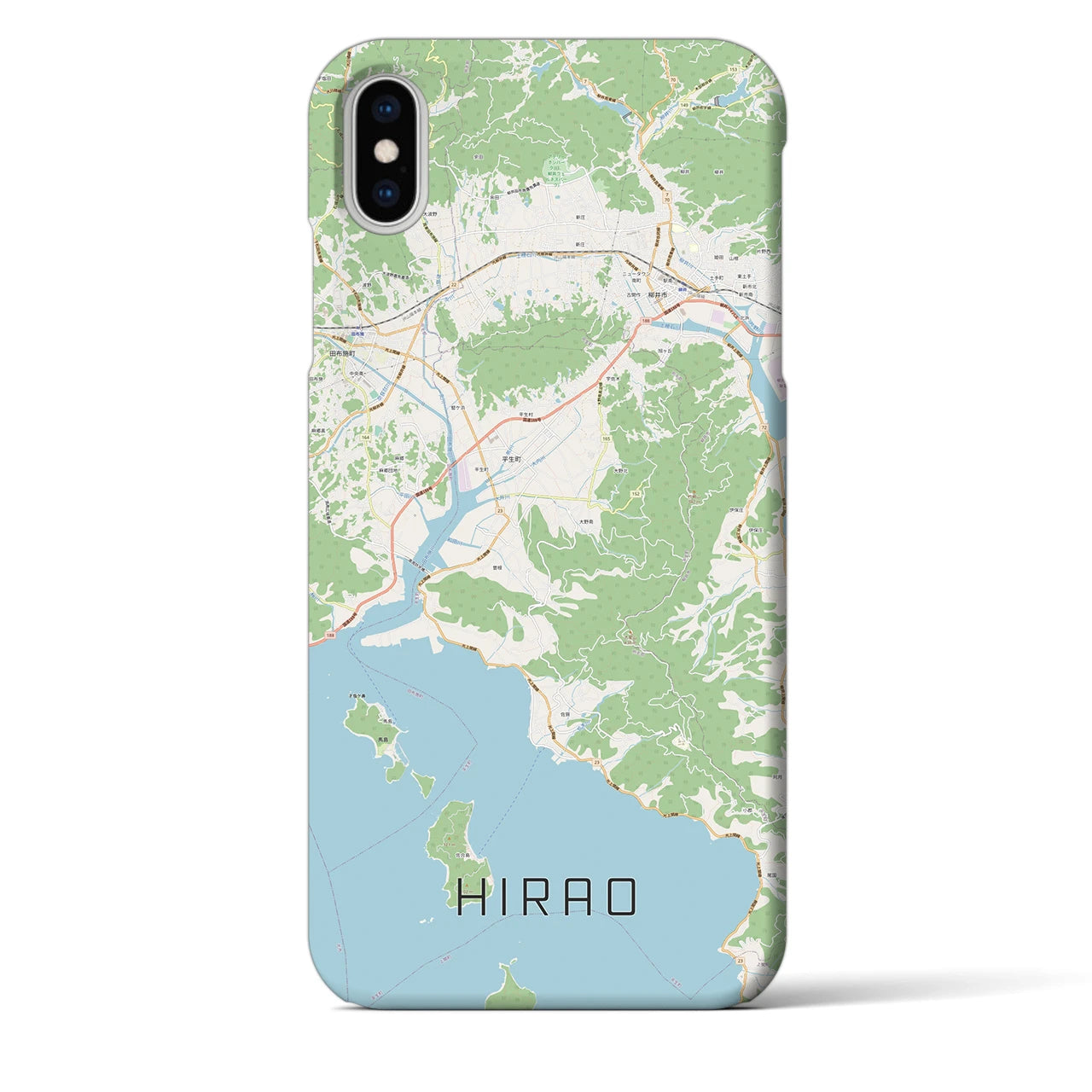 【平生(山口県)】地図柄iPhoneケース(バックカバータイプ)