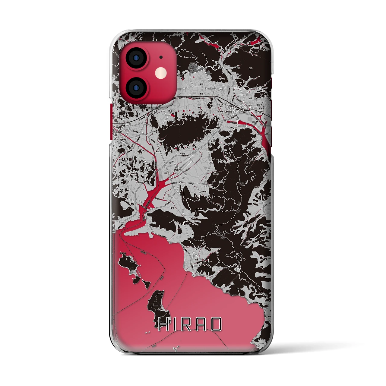 【平生(山口県)】地図柄iPhoneケース(クリアタイプ)