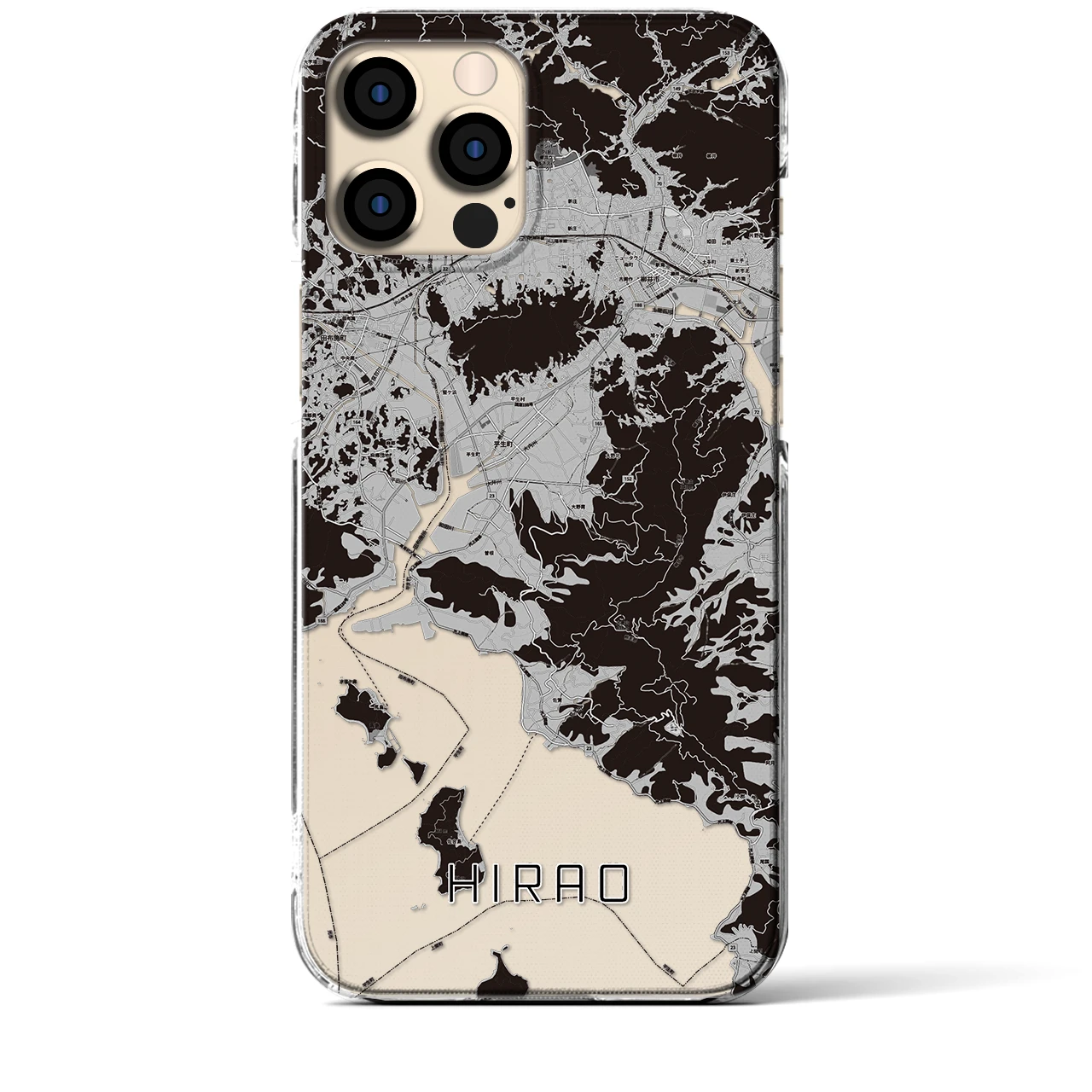 【平生(山口県)】地図柄iPhoneケース(クリアタイプ)