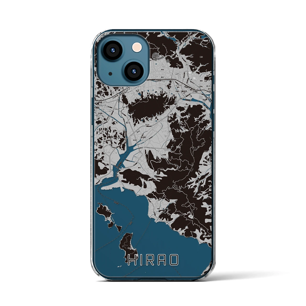 【平生(山口県)】地図柄iPhoneケース(クリアタイプ)