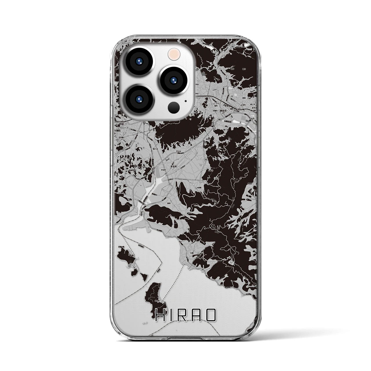 【平生(山口県)】地図柄iPhoneケース(クリアタイプ)