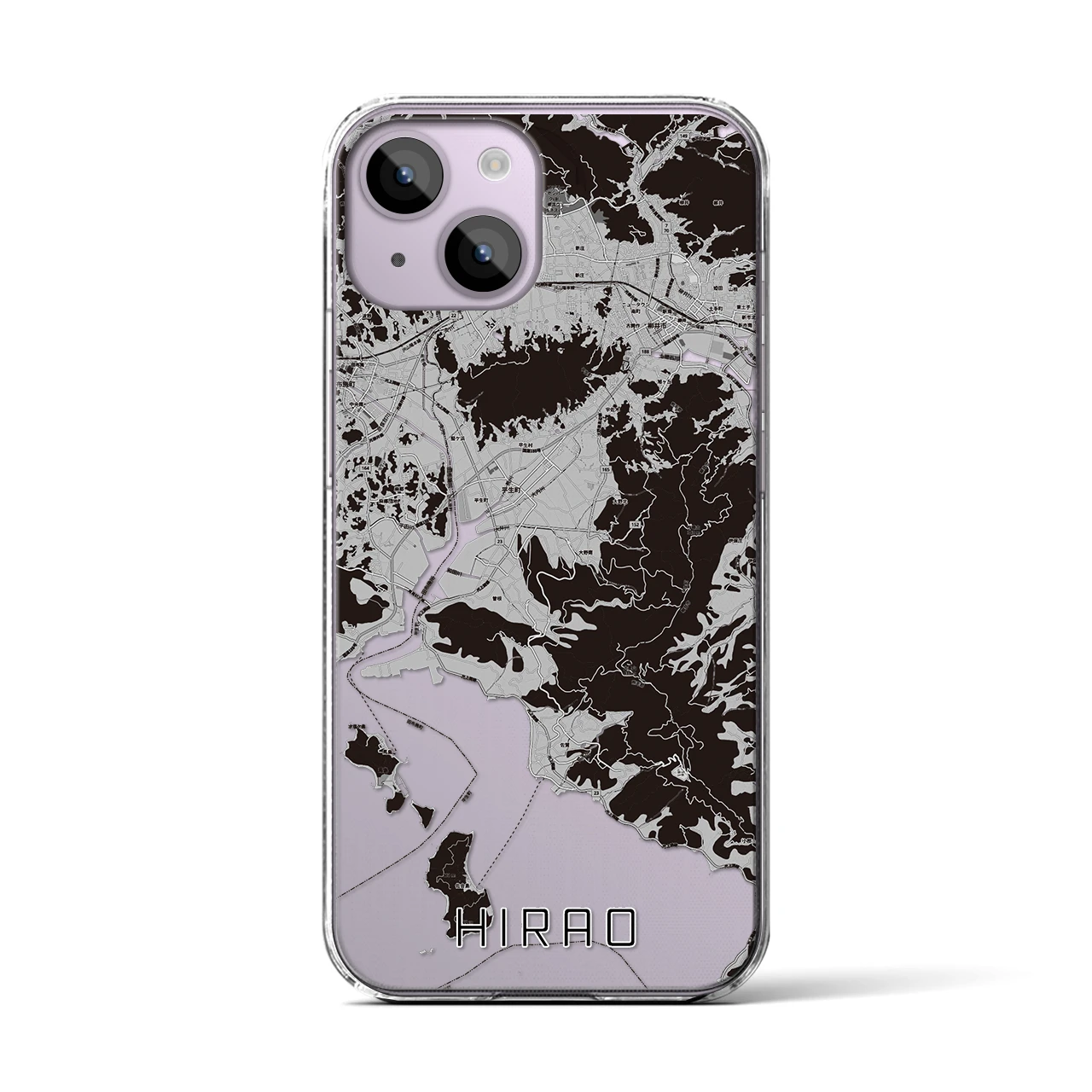 【平生(山口県)】地図柄iPhoneケース(クリアタイプ)