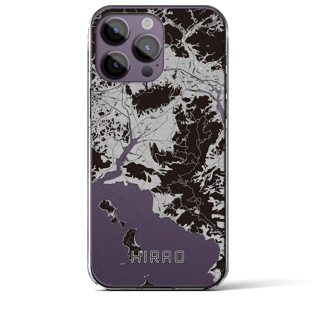 【平生(山口県)】地図柄iPhoneケース(クリアタイプ)