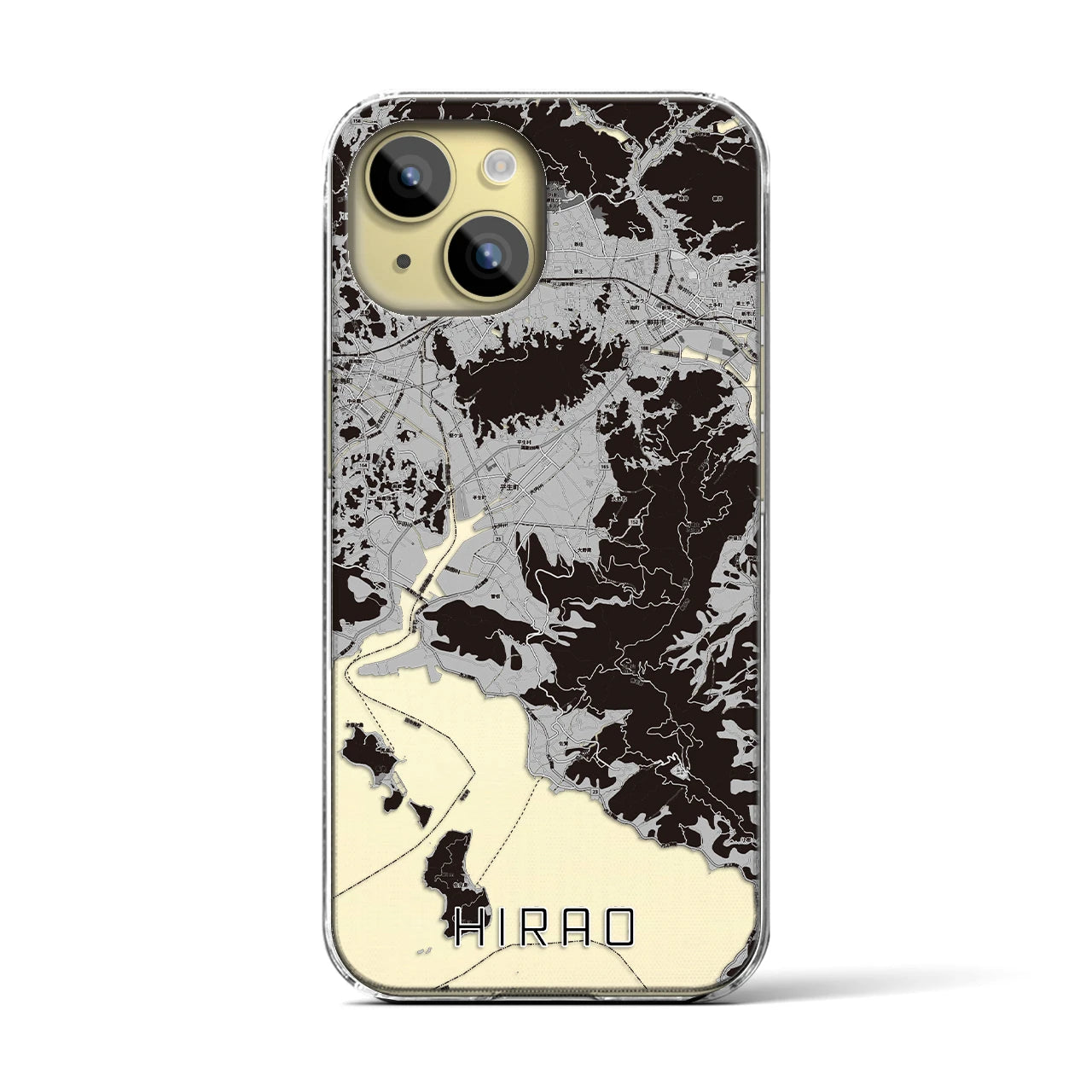 【平生(山口県)】地図柄iPhoneケース(クリアタイプ)