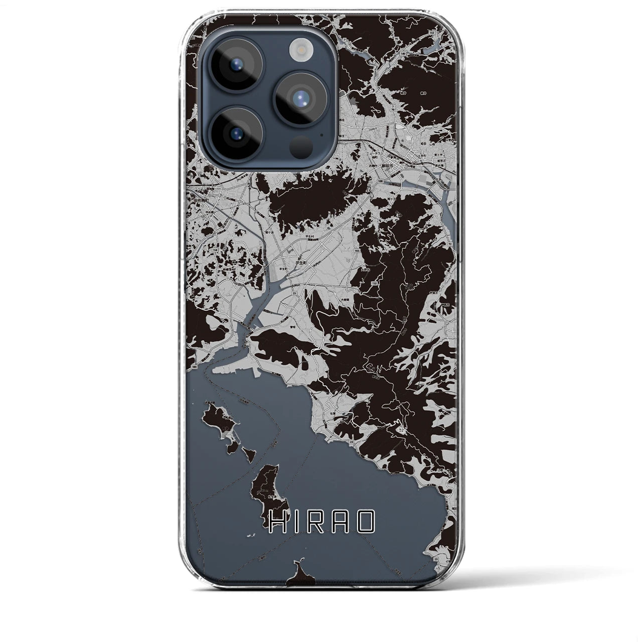 【平生(山口県)】地図柄iPhoneケース(クリアタイプ)