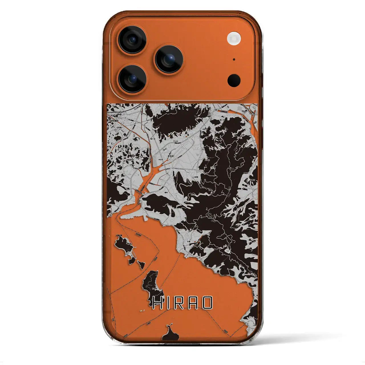 【平生(山口県)】地図柄iPhoneケース(クリアタイプ)モノトーン・iPhone 17 Pro Max 用