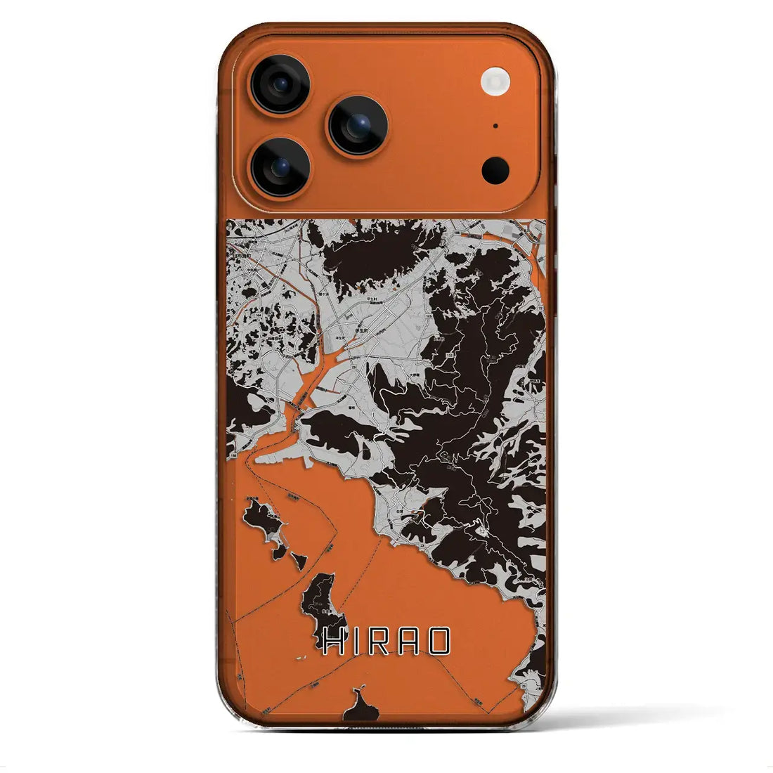 【平生(山口県)】地図柄iPhoneケース(クリアタイプ)モノトーン・iPhone 17 Pro Max 用