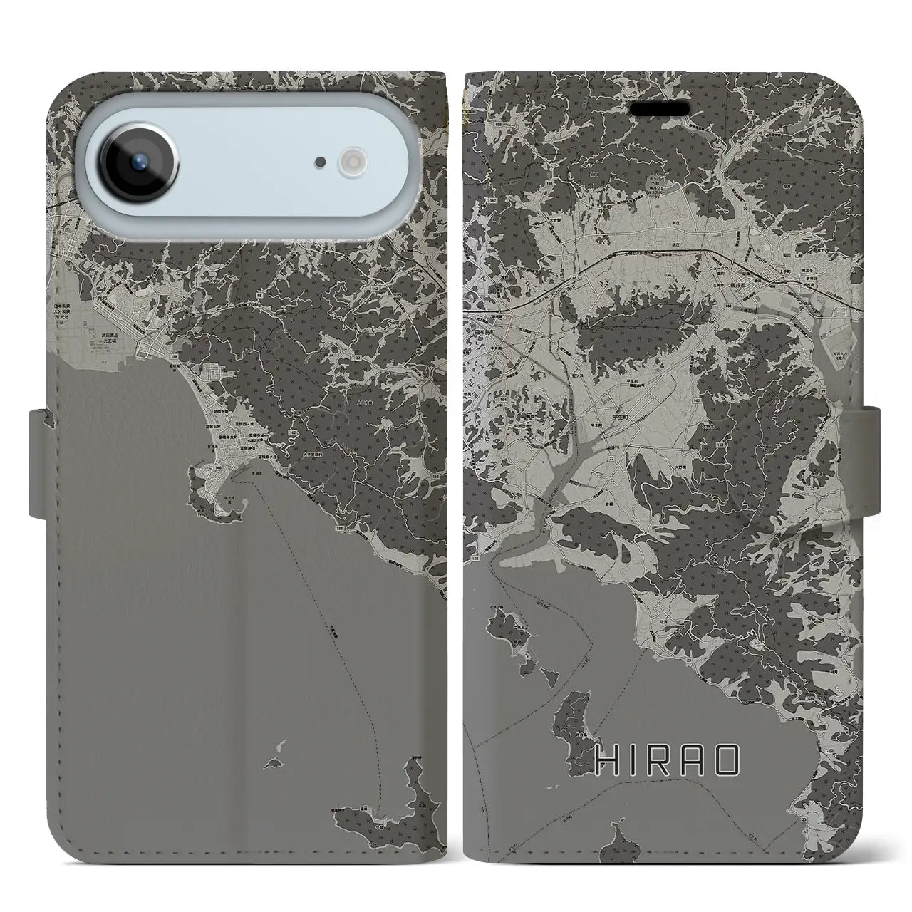 【平生(山口県)】地図柄iPhoneケース(手帳タイプ)