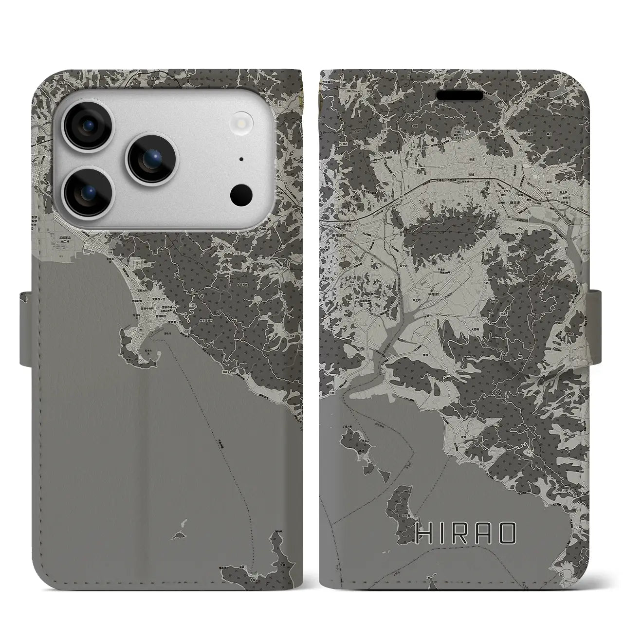 【平生(山口県)】地図柄iPhoneケース(手帳タイプ)