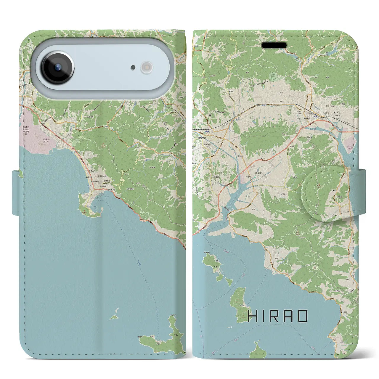 【平生(山口県)】地図柄iPhoneケース(手帳タイプ)
