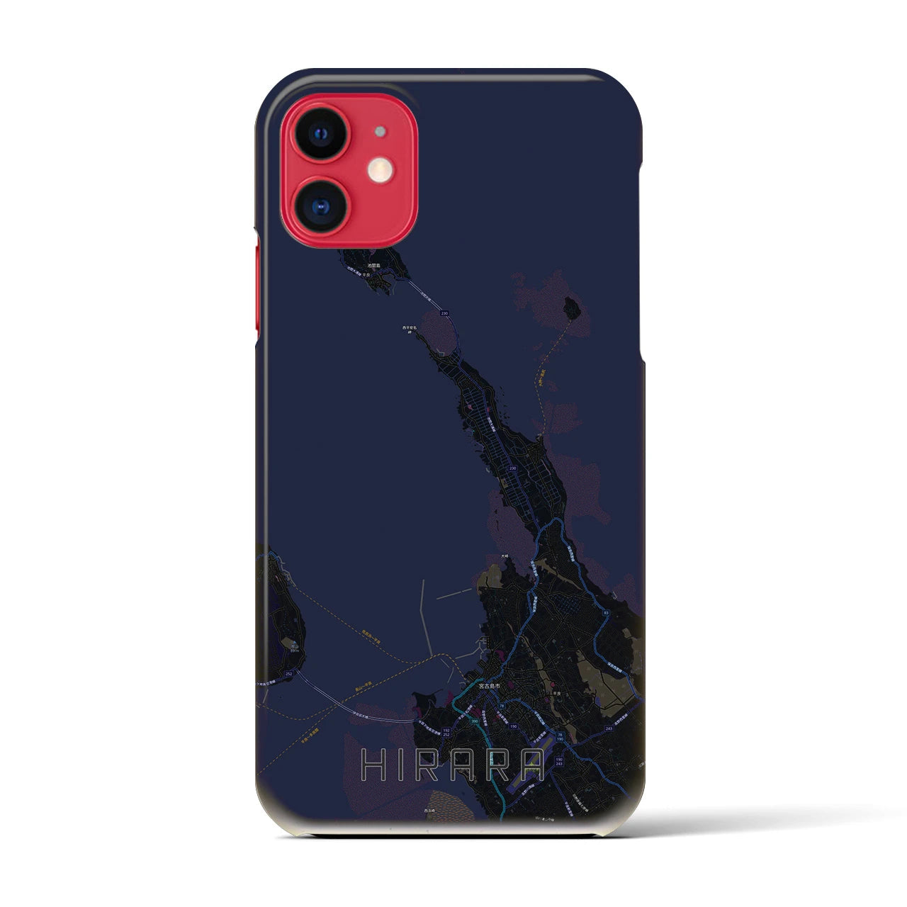 【平良(沖縄県)】地図柄iPhoneケース(バックカバータイプ)