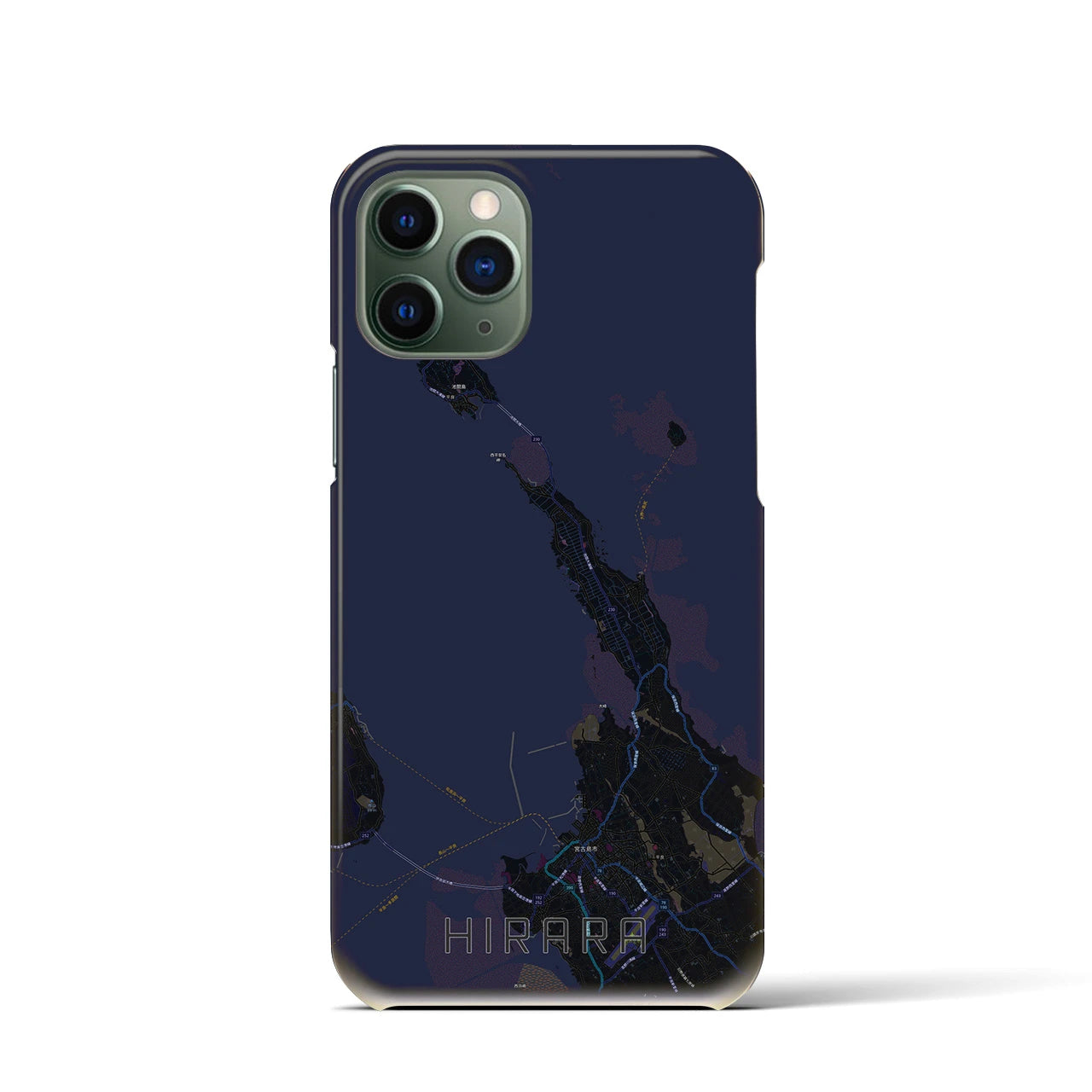 【平良(沖縄県)】地図柄iPhoneケース(バックカバータイプ)