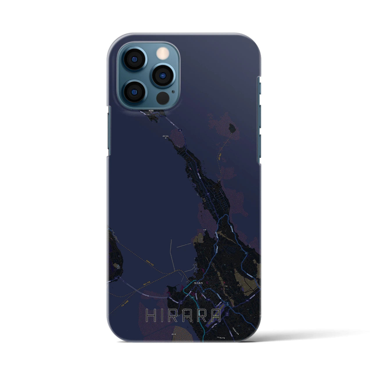 【平良(沖縄県)】地図柄iPhoneケース(バックカバータイプ)