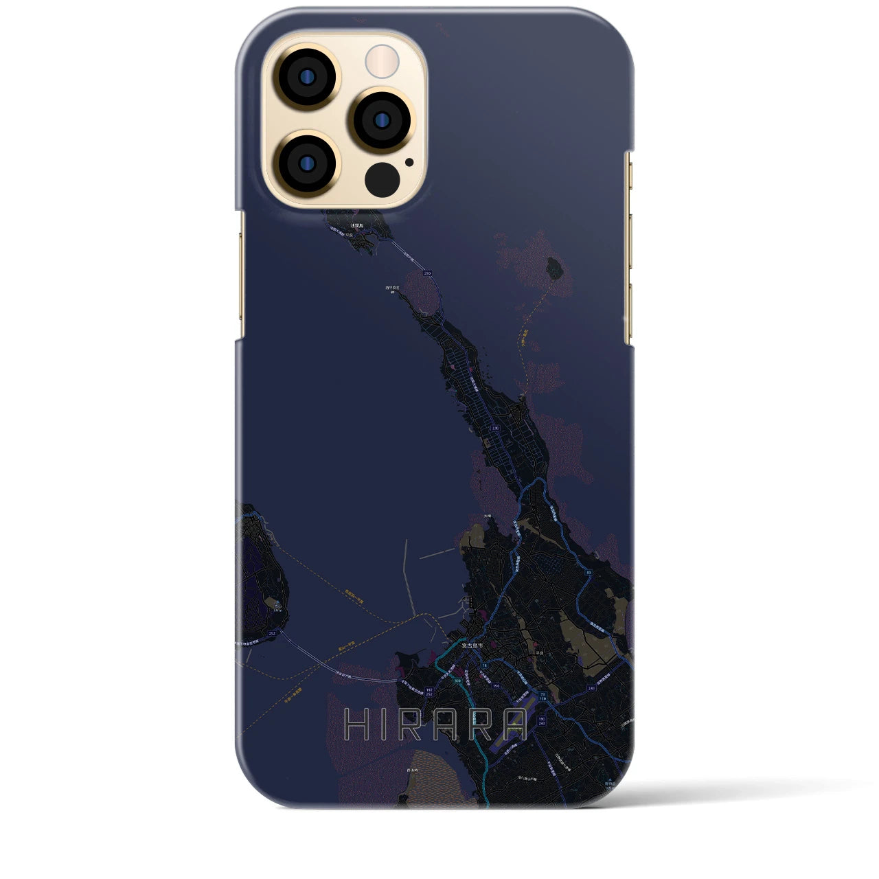 【平良(沖縄県)】地図柄iPhoneケース(バックカバータイプ)