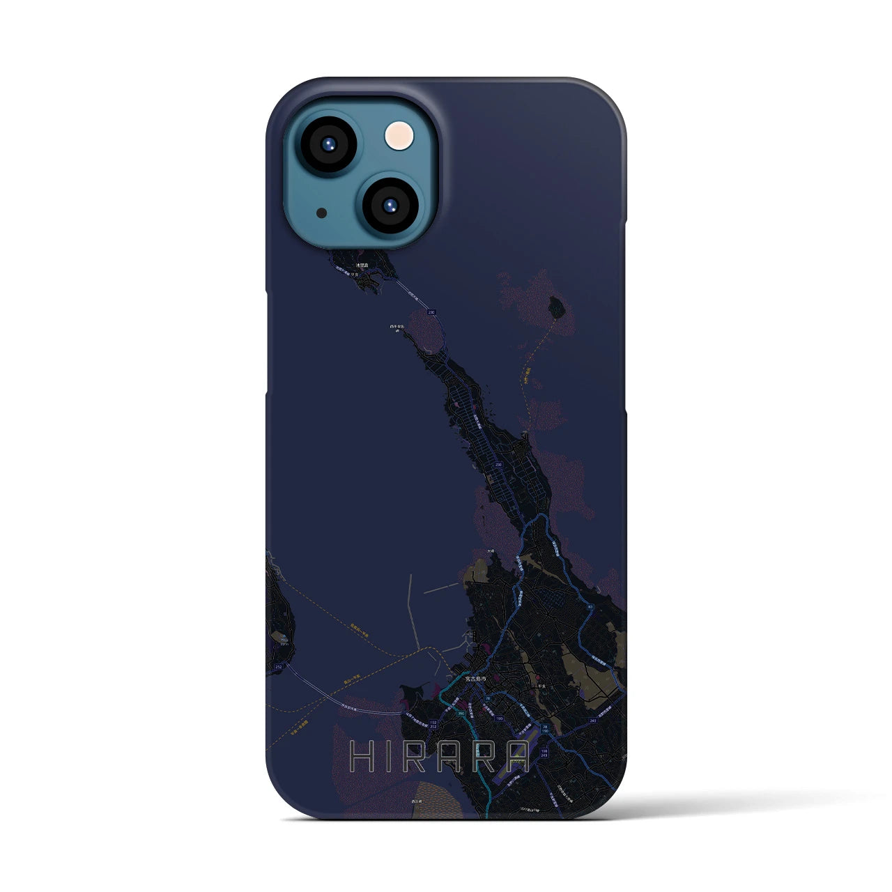 【平良(沖縄県)】地図柄iPhoneケース(バックカバータイプ)