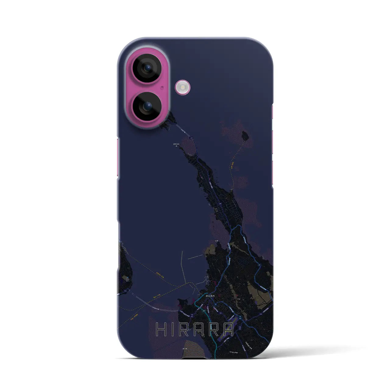 【平良(沖縄県)】地図柄iPhoneケース(バックカバータイプ)