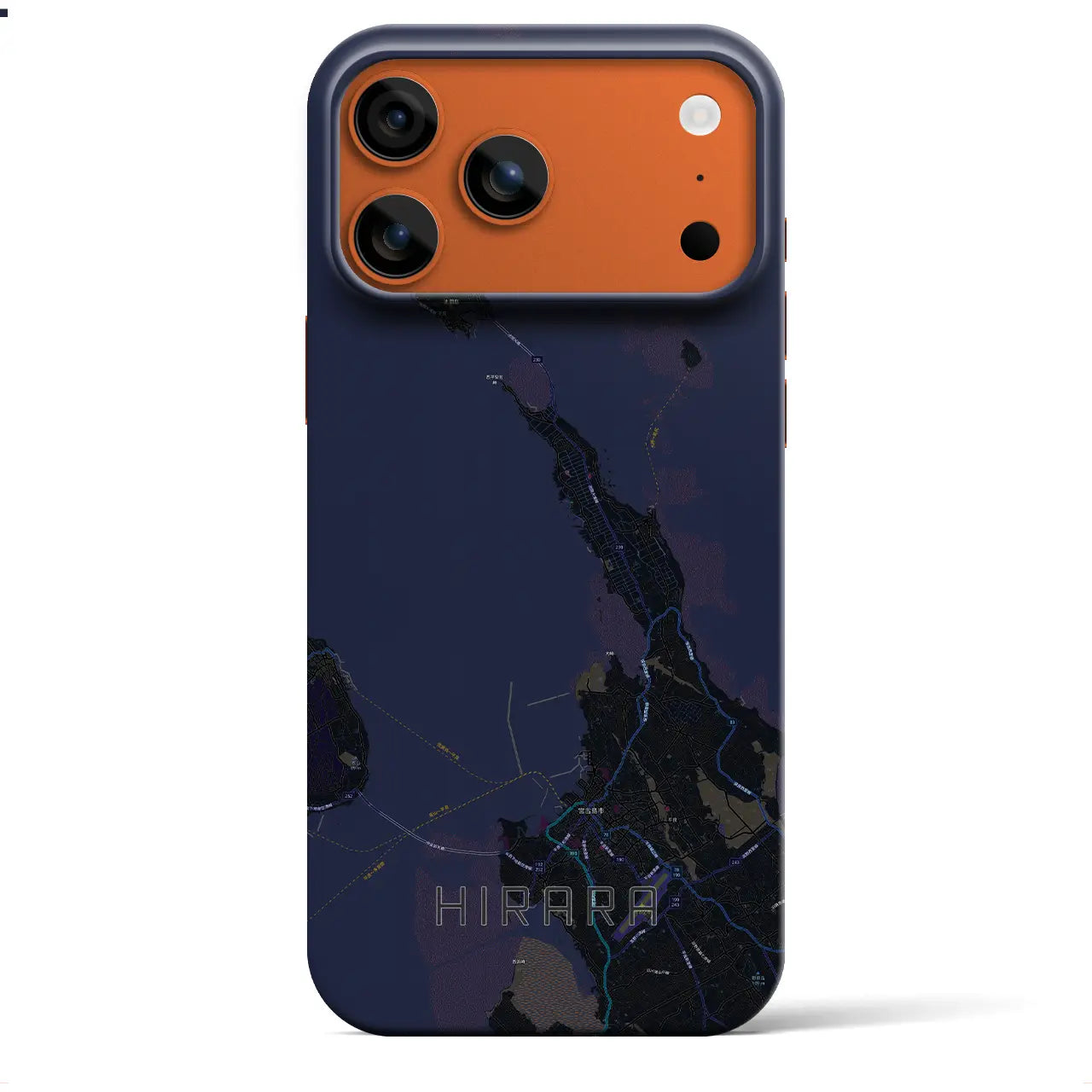 【平良(沖縄県)】地図柄iPhoneケース(バックカバータイプ)