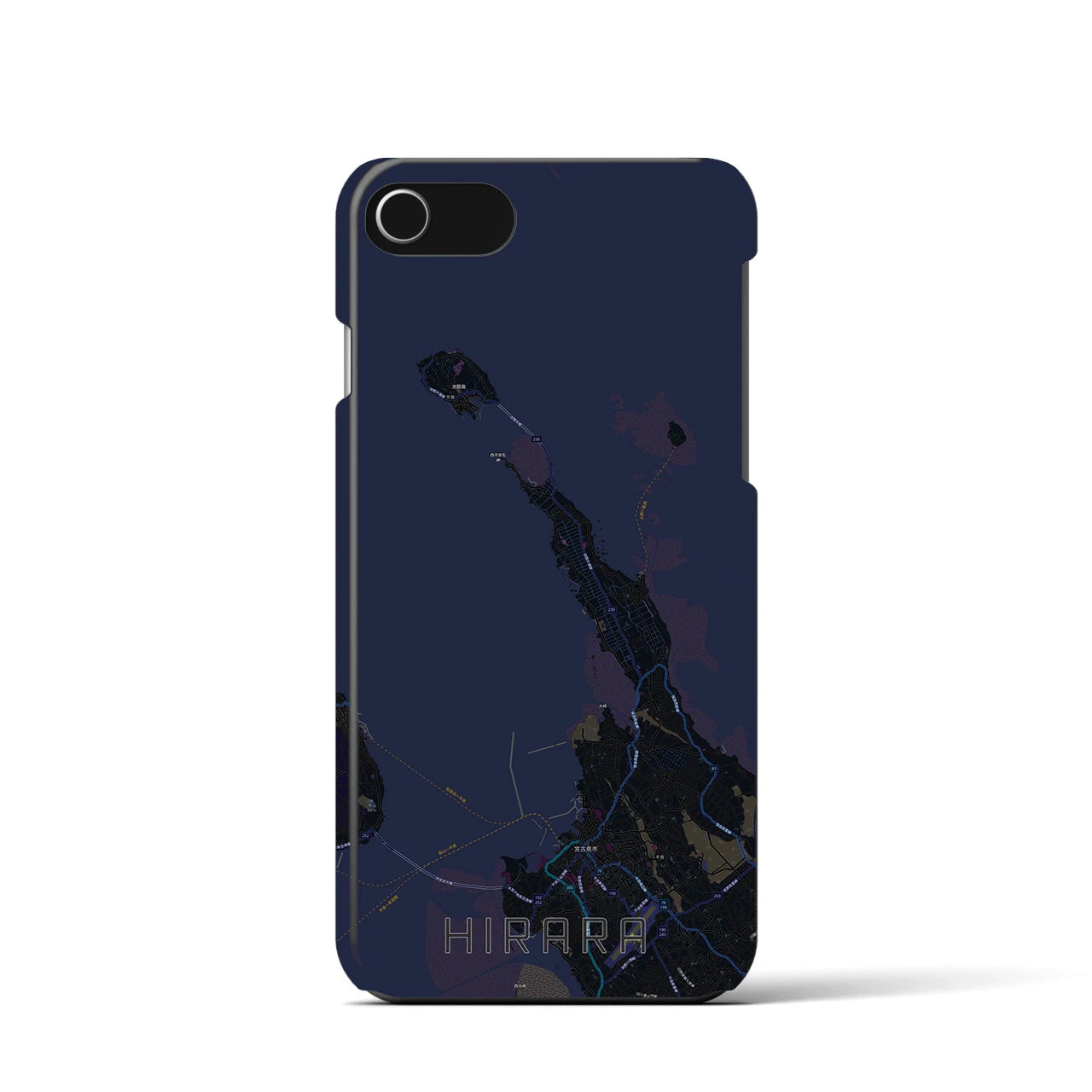 【平良(沖縄県)】地図柄iPhoneケース(バックカバータイプ)