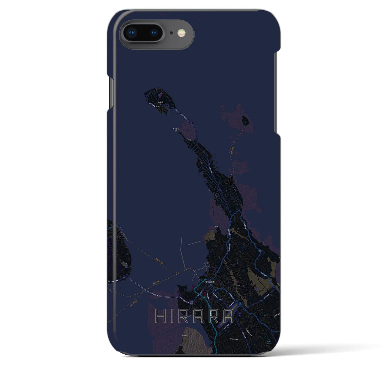 【平良(沖縄県)】地図柄iPhoneケース(バックカバータイプ)