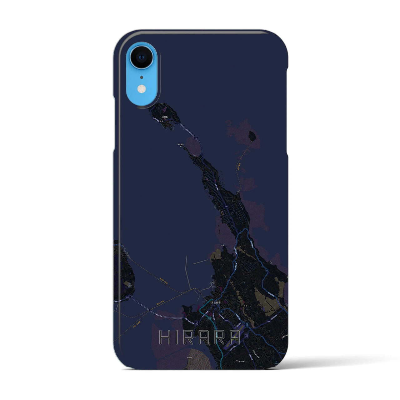 【平良(沖縄県)】地図柄iPhoneケース(バックカバータイプ)