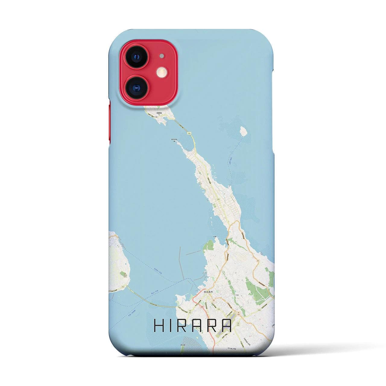 【平良(沖縄県)】地図柄iPhoneケース(バックカバータイプ)