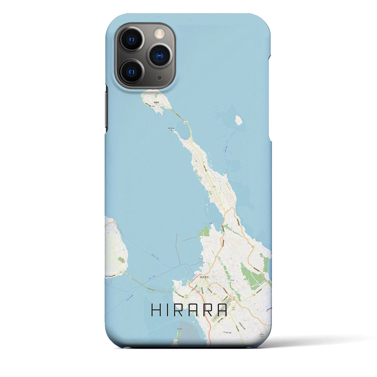 【平良(沖縄県)】地図柄iPhoneケース(バックカバータイプ)