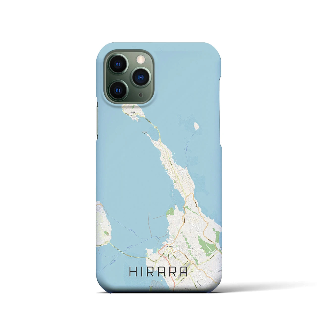 【平良(沖縄県)】地図柄iPhoneケース(バックカバータイプ)