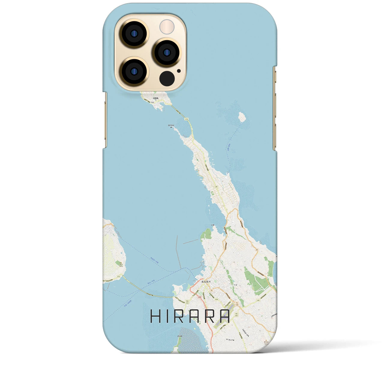 【平良(沖縄県)】地図柄iPhoneケース(バックカバータイプ)