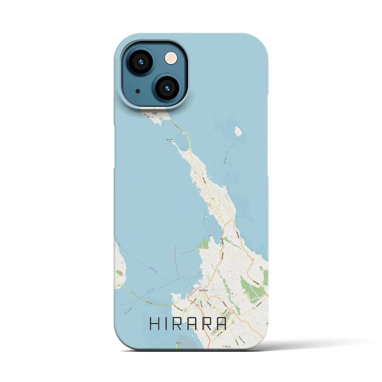 【平良(沖縄県)】地図柄iPhoneケース(バックカバータイプ)