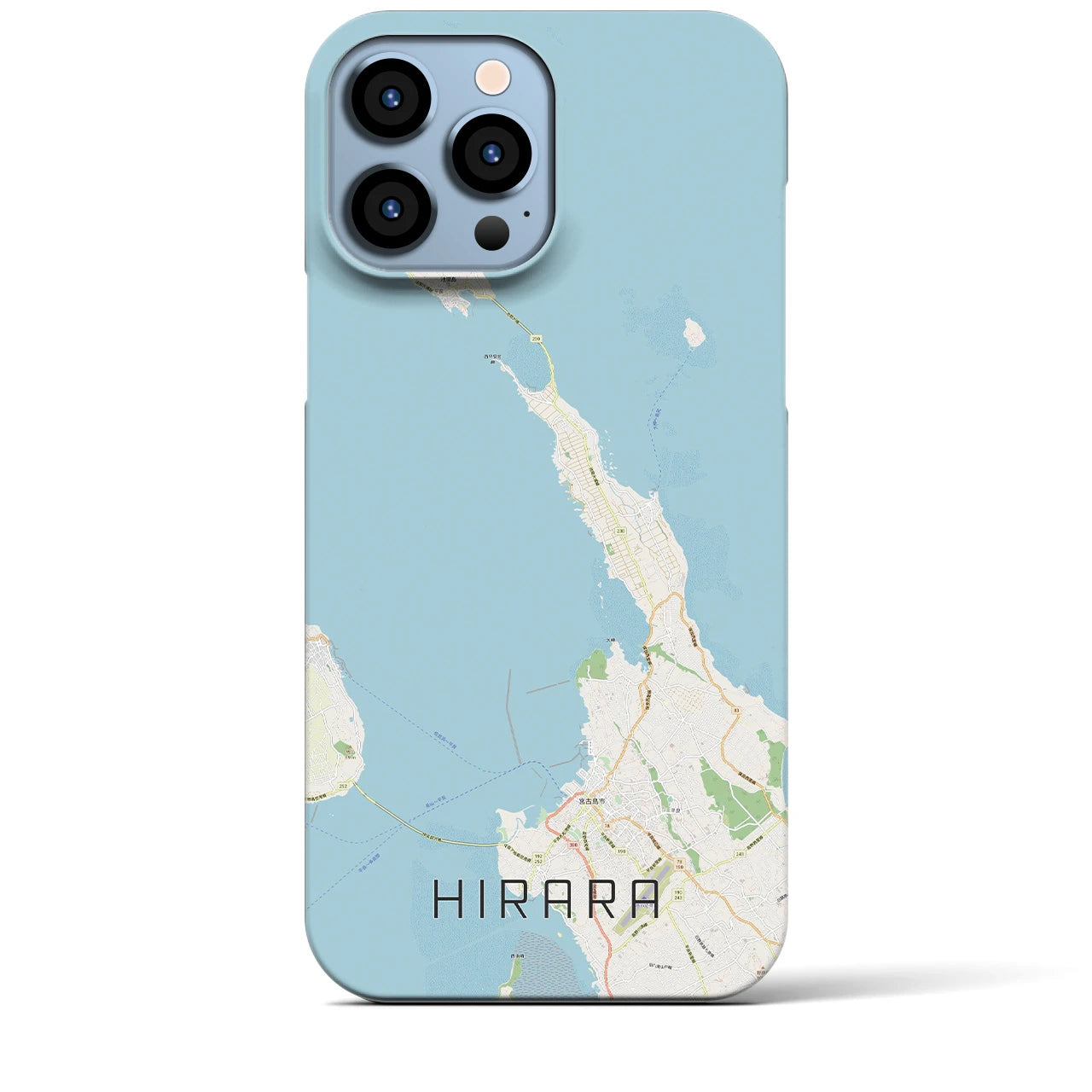 【平良(沖縄県)】地図柄iPhoneケース(バックカバータイプ)