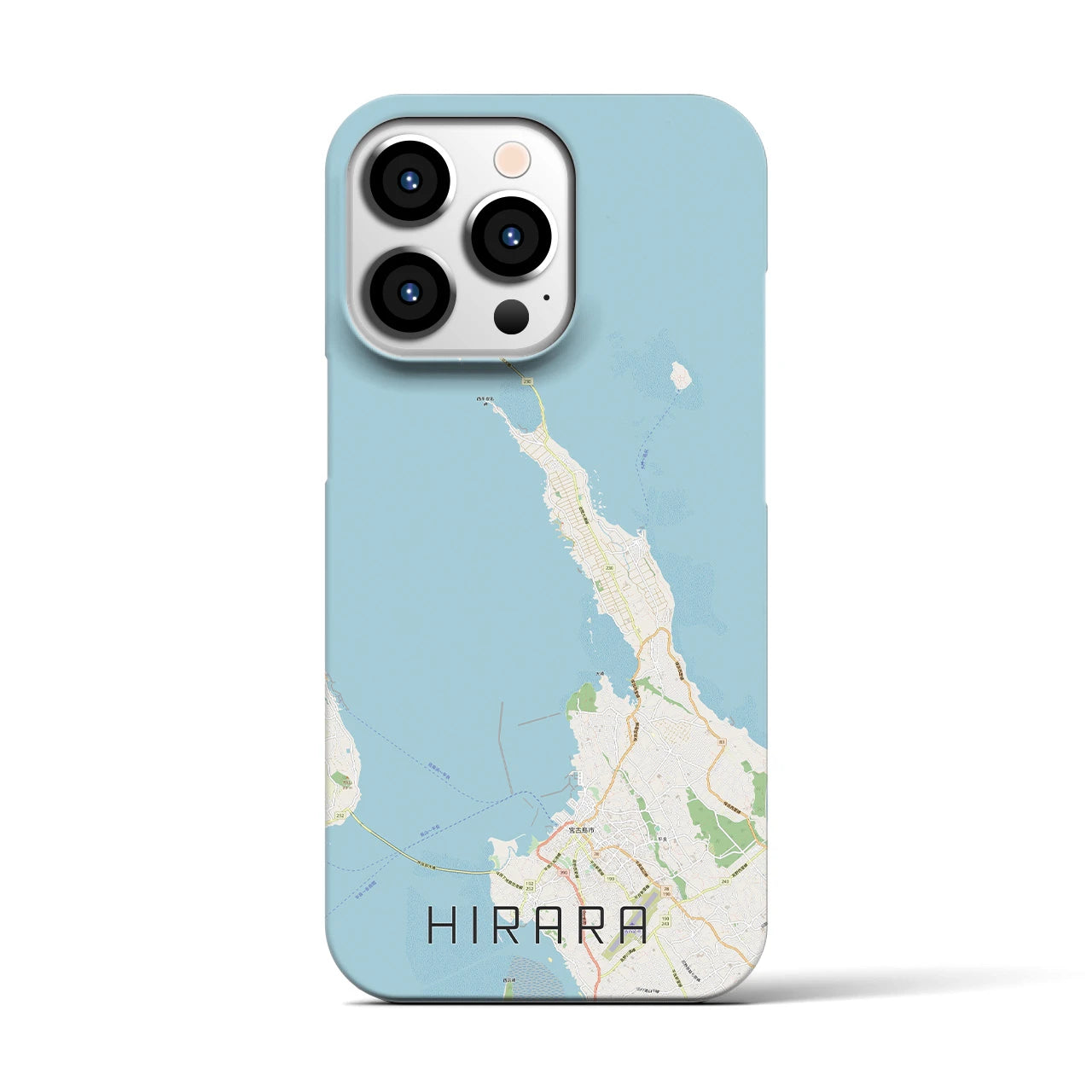 【平良(沖縄県)】地図柄iPhoneケース(バックカバータイプ)